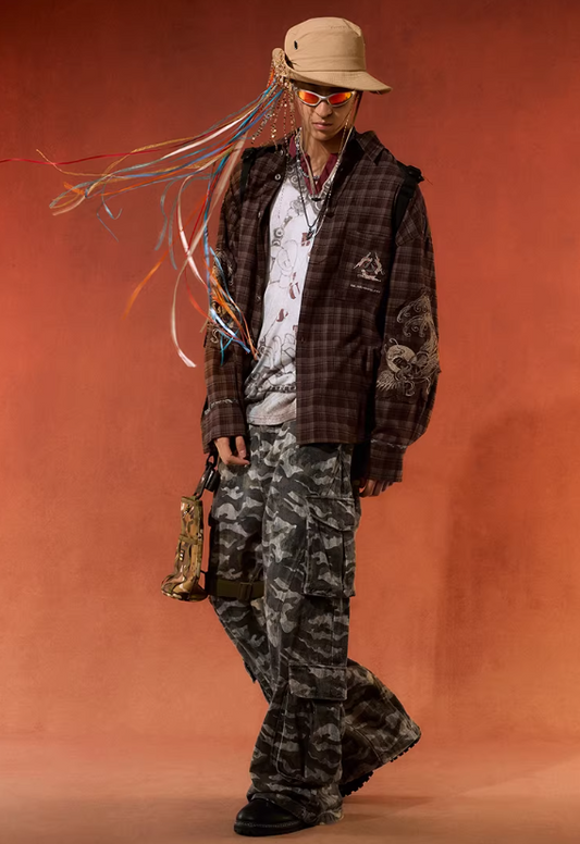 Thick Patchwork Vintage Plaid Shirt