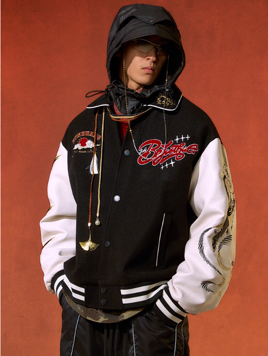 Embroidered Punk Baseball Jacket