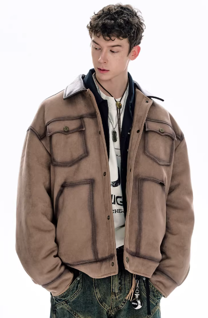 Suede Air Vintage Thick Padded Jacket