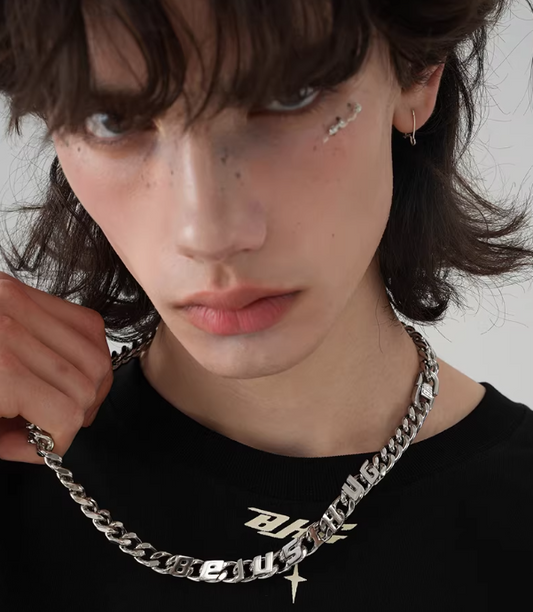 Titanium Cuban Link Chain Necklace