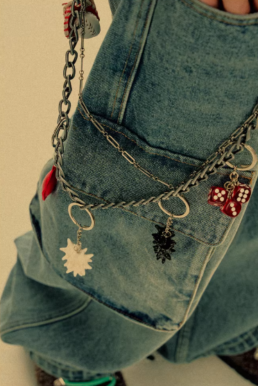 Streetwear Pants Chain Accessory