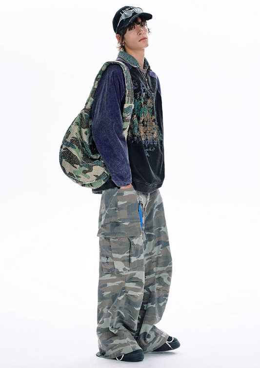 American Corduroy Distressed Crewneck Sweatshirt